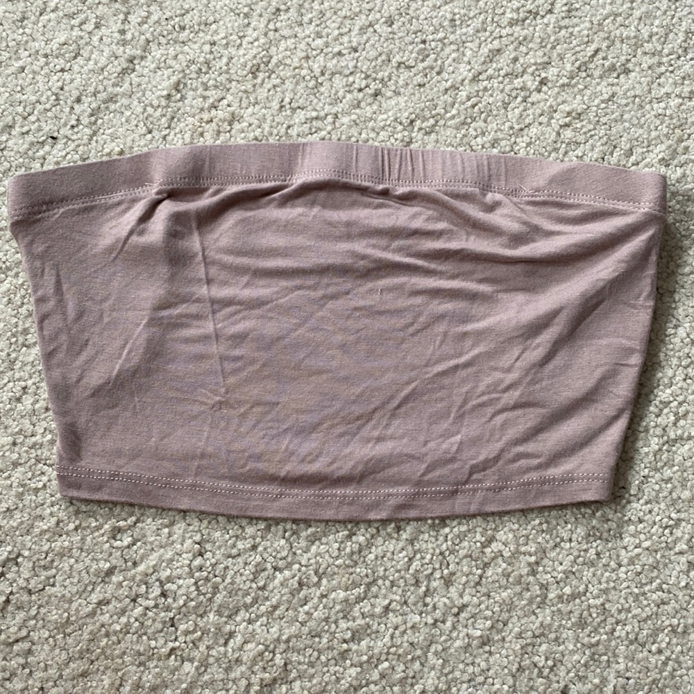 Fashion Nova Taupe Cropped Tubetop